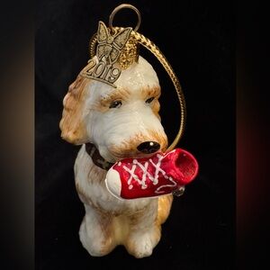 Goldendoodle with High Top Sneaker Ornament from Joy to the World Collectibles